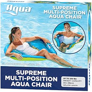 AQUA Deluxe Supreme - Silla de piscina hexagonal, tela de lujo, flotador para silla de piscina,