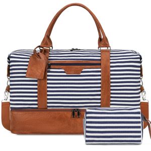 Bolsas de fin de semana para mujer con compartimento para zapatos, bolsas de viaje de gran