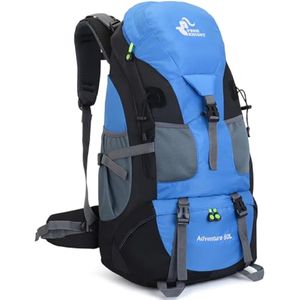 Bseash Mochila de senderismo resistente al agua de 50 L, bolsa de viaje ligera para deportes al aire