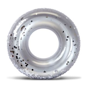 CoTa Global Flotador inflable de piscina con confeti de 36 pulgadas, anillo de natación de alta