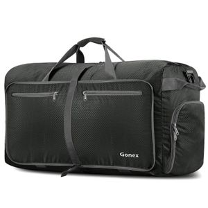 Gonex Bolsa de viaje plegable grande de 40 L, 60 L, 80 L, 100 L, 150 L, con compartimento para