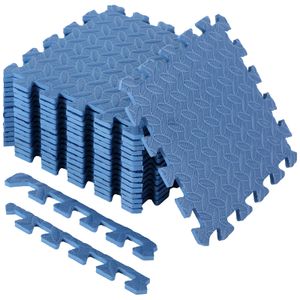 64 tapetes de juego para bebé, azulejos de espuma a granel con bordes entrelazados para niños, sala