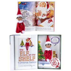 The Elf on the Shelf: A Christmas Tradition – Girl Scout Elf con ojos marrones – Incluye libro de
