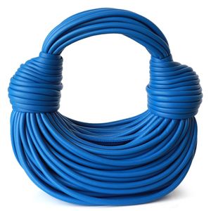 Tngan Bolso tejido de PVC para mujer, bolso de cuero creativo, estilo fideos, bolso cruzado de moda