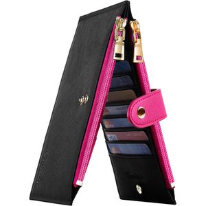 Travelambo Billetera para mujer con bloqueo RFID plegable para múltiples tarjetas con bolsillo con