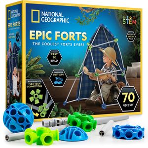 NATIONAL GEOGRAPHIC Kit de construcción de fuertes para niños, 225 piezas para construir fuertes