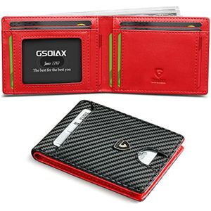 GSOIAX Billetera delgada para hombre con bloqueo RFID, carteras plegables para hombres, minimalista,