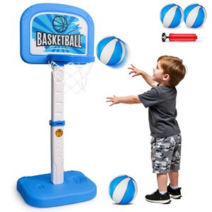 Aro de baloncesto para niños pequeños, mini porterías de baloncesto ajustables junto a la piscina