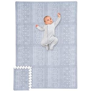 Elegante alfombra de juego para bebé, suave, fácil de limpiar, de 5.6 x 4 pies, crea una zona de
