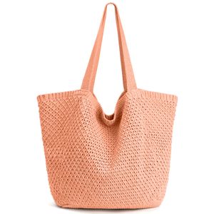 hatisan Bolsas de ganchillo para mujer, bolsa de playa de verano, bolsa de mano estética, bolsa