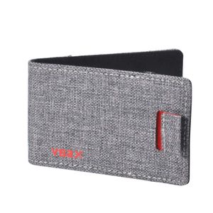 Billetera delgada minimalista para hombre, bolsillo frontal RFID para tarjetas de crédito para