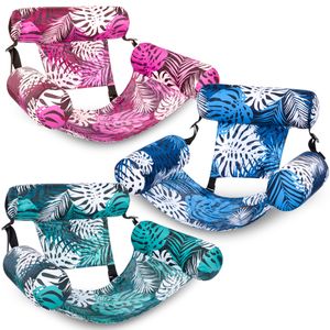 Sloosh 3 paquetes de sillas de piscina, hamaca con patrón de rayas, silla flotante de agua para