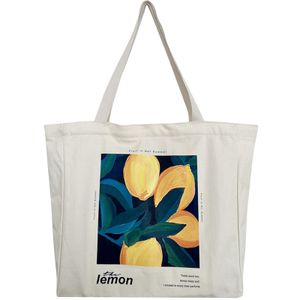 BROADREAM Bolso de lona con cremallera y bolsillo interior