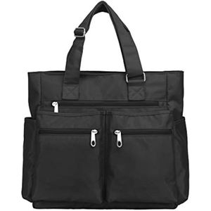 Bolsa de lona impermeable de nailon con múltiples bolsillos para llevar al hombro, bolsa de trabajo