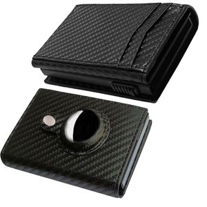 Cartera inteligente desplegable con bolsillo frontal con bloqueo RFID, tarjetero con clip para