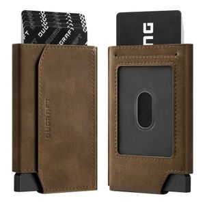 DUGRAFT Cartera minimalista con ventana de identificación, tarjetero de crédito para hombre con