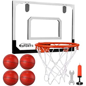 AOKESI Indoor Mini Basketball Hoop Set for Kids - 17" x 12.5" Door Basketball Hoops for