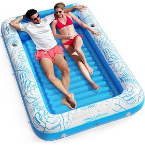 Jasonwell - Flotador inflable para tumbona de piscina, bronceado 4 en 1, para tomar el sol, piscina,