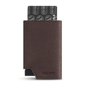 VULKIT Cartera minimalista para hombre, tarjetero desplegable con bloqueo RFID, cierre magnético,