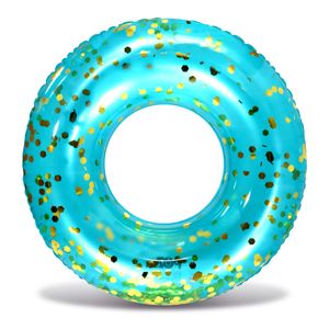 CoTa Global Flotador inflable de piscina con confeti de 36 pulgadas, anillo de natación de alta
