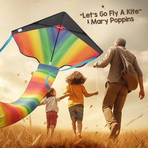 AGREATLIFE Rainbow Kite for Kids &amp; Kites for Adults Easy to Fly, Kites for Kids Ages 4-8 Easy to