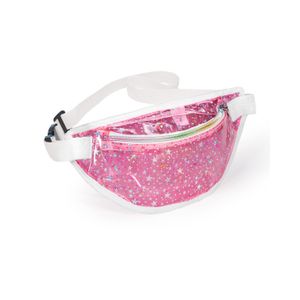 Livacasa - Cangurera holográfica linda, brillante e impermeable para mujer, cangurera para viajes,