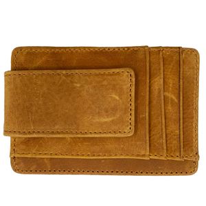 Hopsooken, broche para dinero, cartera con bolsillo frontal, cartera minimalista, para hombre