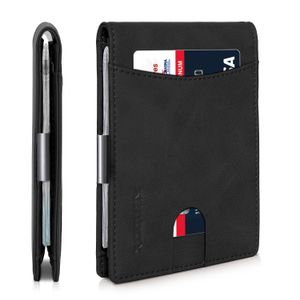 RUNBOX Billeteras delgadas con clip para dinero para hombre, bloqueo RFID, 11 tarjetero,