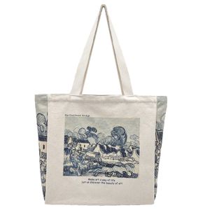 BROADREAM Bolso de lona con cremallera y bolsillo interior