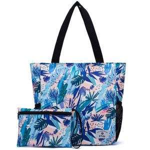 ETidy Bolsa de mano plegable de gran capacidad con cremallera, impermeable, a prueba de arena, bolsa