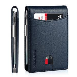 RUNBOX Billeteras delgadas con clip para dinero para hombre, bloqueo RFID, 11 tarjetero,