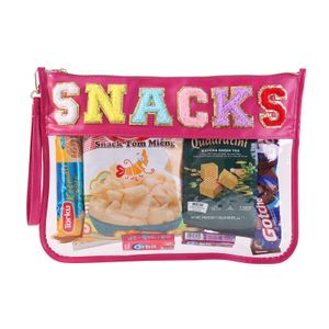 TopTTanBo Bolsa transparente de chenilla con letras, multiusos, transparente, impermeable, para