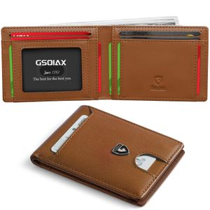 GSOIAX Billetera delgada para hombre con bloqueo RFID, carteras plegables para hombres, minimalista,