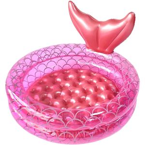 Piscinas inflables para niños, sirena, piscina redonda para el patio trasero para niños, bonita