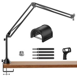 TONOR Brazo de brazo de micrófono, brazo de micrófono ajustable con filtro pop extra grande para