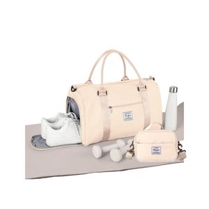 Weekender Gym - Bolsas de lona para mujer con neceser, A-verde, Casual