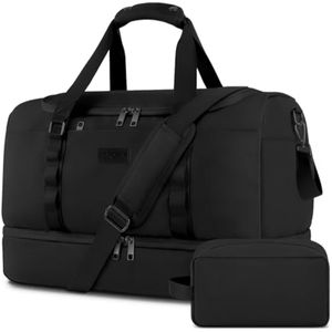 ETRONIK Bolsa de lona para viajes, bolsa de viaje para hombres y mujeres con compartimento para