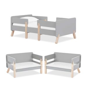 Dream On Me Osko - Cama convertible para niños pequeños fabricada con madera de pino sostenible de