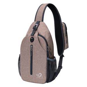 WATERFLY - Mochila cruzada tipo bandolera para viajar y hacer senderismo, bolsa de pecho