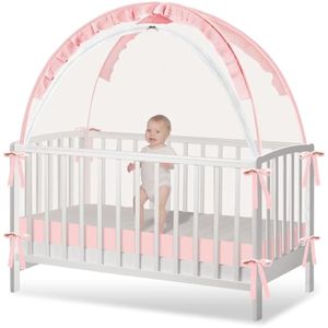 Tienda de campaña de seguridad para cuna de bebé, cubierta de riel para cuna, toldo para cuna evita
