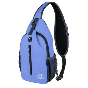WATERFLY - Mochila cruzada tipo bandolera para viajar y hacer senderismo, bolsa de pecho