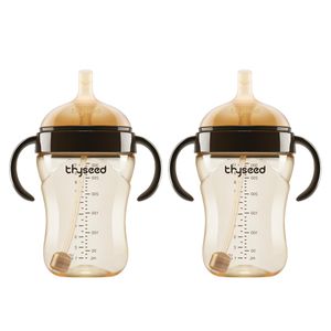 Thyseed Biberones de destete para bebés, botella de almacenamiento de leche materna de cuello ancho
