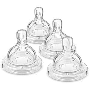 Philips AVENT Biberón anticólico Flow 3 pezón, 4pk, SCY763/04