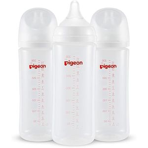 Pigeon Biberón de lactancia PP de cuello ancho, cuerpo aerodinámico, sensación natural, fácil de