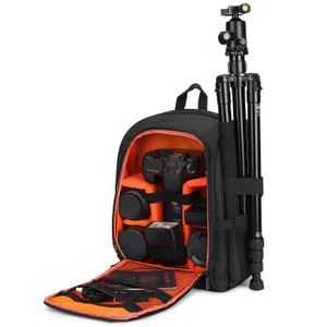 G-raphy Mochila para cámara fotográfica impermeable con compartimento para laptop, soporte para