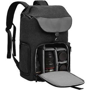 CADeN Mochila de lona para cámara DSLR/SLR sin espejo con compartimento para laptop de 14 pulgadas,