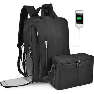 CADeN Mochila para cámara DSLR impermeable, antirrobo con compartimento para laptop de 15.6