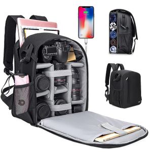 Cwatcun Mochila profesional para cámara SLR DSLR sin espejo, funda impermeable compatible con cámara