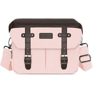 MOSISO Funda cruzada para cámara DSLR/SLR/SLR/sin espejo, de piel sintética, vintage, con solapa