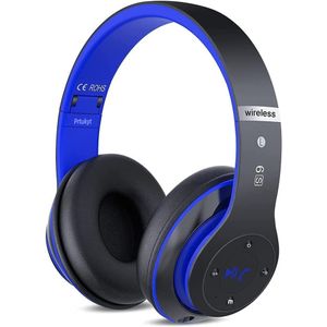 PRTUKYT 6S Bluetooth Headphones Over-Ear, Hi-Fi Stereo Foldable Wireless Stereo Headsets Earbuds